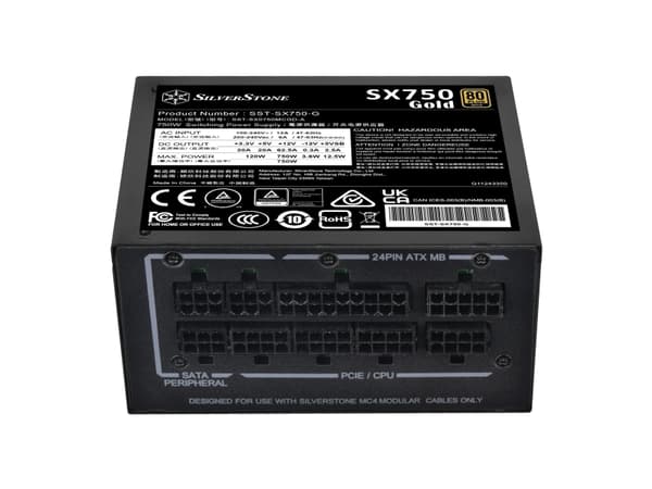 SilverStone SST-SX750-G 80 PLUS Gold, modulaarinen - 750 wattia