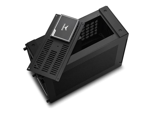 Lian Li A4-H20 X4 - Litet hölje - mini ITX - ingen strömförsörjning - mattsvart, eloxerad svart - USB/ljud