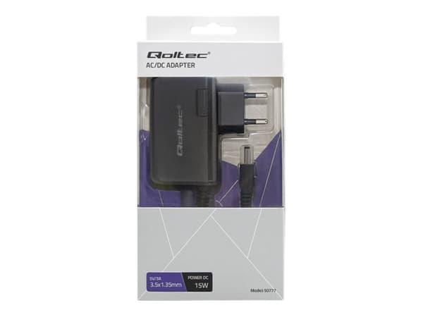 Qoltec - Strömadapter - AC 220-240 V - 15 Watt