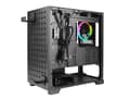 Miniatyrbild 3 av 5: AZZA Elise - microATX-torn - genomskinlig sidopanel (härdat glas) - ingen strömförsörjning (ATX) - svart - USB/ljud