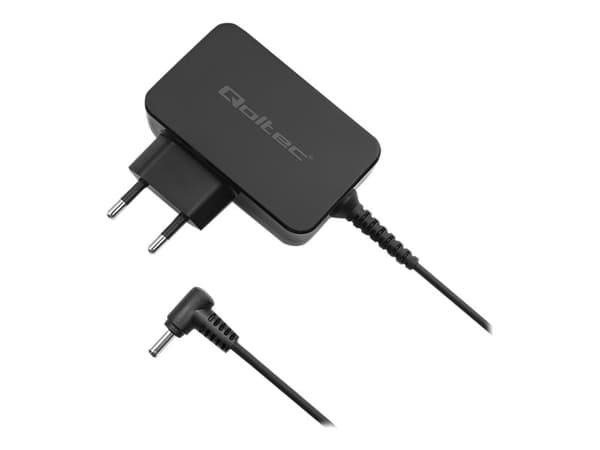 Qoltec - Strömadapter - AC 220-240 V - 20 Watt - svart - för Lenovo IdeaPad 100S-11IBY; IdeaPad Miix 310-10ICR 80SG; 320-10ICR 80XF