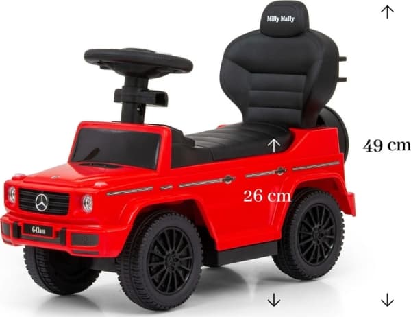 Milly Mally L2 kjøretøy med Mercedes G350D rødt håndtak