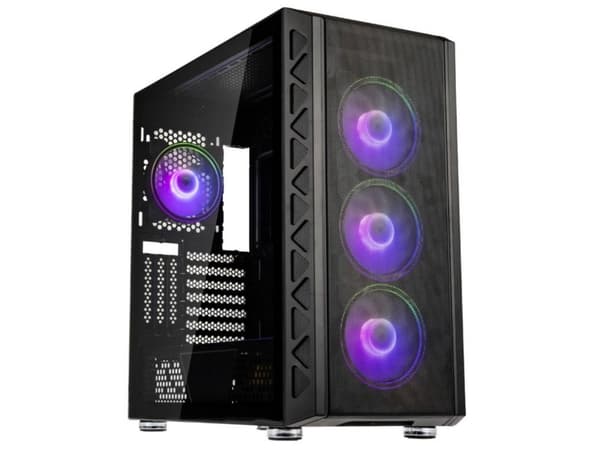 Kolink Citadel MESH ATX ARGB - Tower - utökad ATX - genomskinlig sidopanel (härdat glas) - ingen strömförsörjning (ATX) - svart - USB/ljud