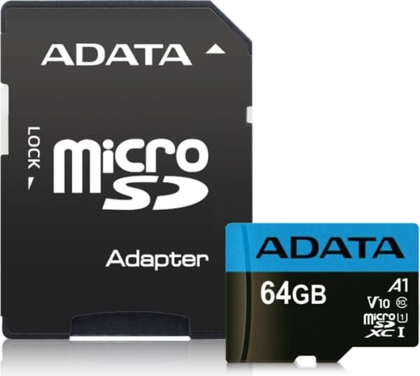 ADATA Premier - Flashminnekort (microSDXC til SD-adapter inkludert) - 64 GB - UHS Class 1 / Class10 - microSDXC UHS-I - for detaljhandel