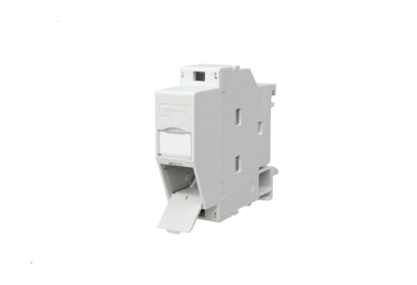 METZ CONNECT 1309428103-E, Vinklet, Grå, RJ-45, Cat5e,Cat6,Cat6a, 17,5 mm, 60 mm
