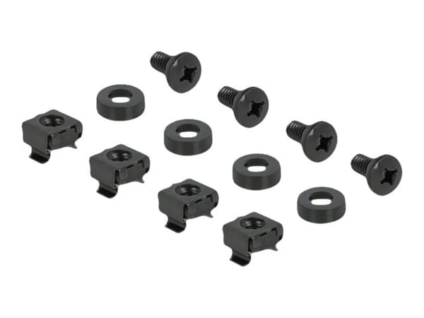 Delock - Monteringsplatta för ventilation (horisontell) - rackmontering - svart - 1U - 10"