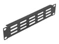 Miniatyrbild 2 av 5: Delock - Monteringsplatta för ventilation (horisontell) - rackmontering - svart - 1U - 10"