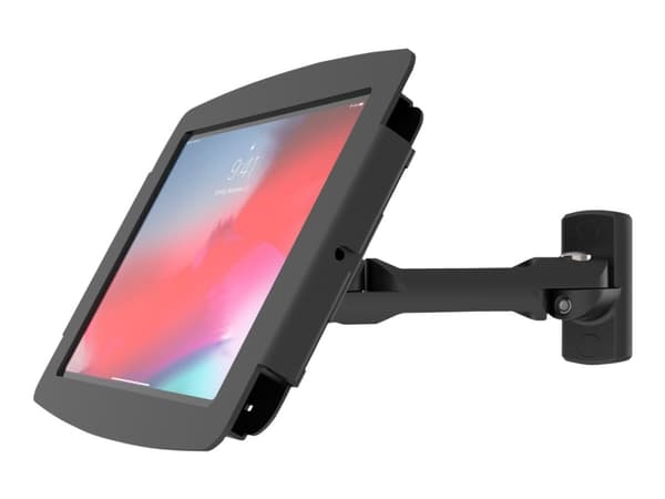Compulocks iPad Pro 12.9" (3-6th Gen) Space Enclosure Swing Wall Mount - Hölje - Antistöld - för surfplatta - låsbar - höggradig aluminium - svart -