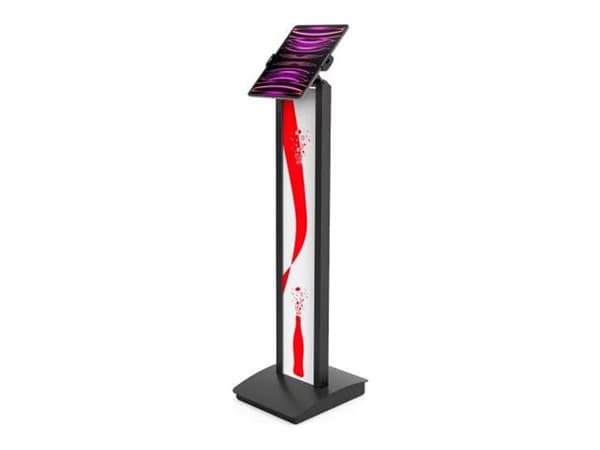 Compulocks Universal Tablet Cling Brandable Floor Stand - Ställ - för surfplatta - låsbar - stål - svart - skärmstorlek: upp till 13 tum - monterings