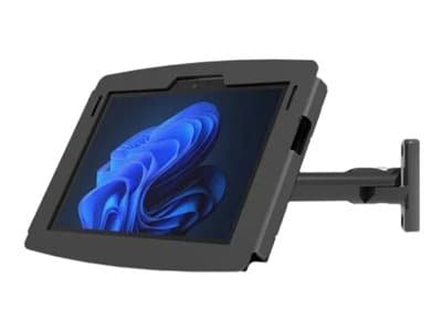 Compulocks Surface Pro 3-7 Space Enclosure Swing Wall Mount - Innhegning - Tyverisikker - for nettbrett - låsbar - høyverdig aluminium - svart - vegg