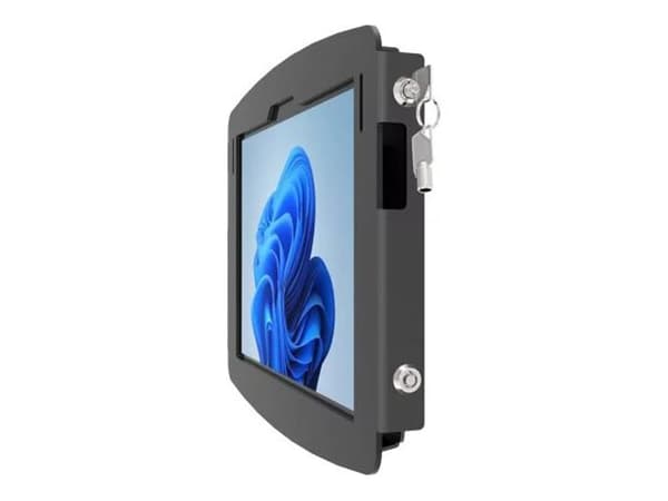 Compulocks Surface Pro 3-7 Space Enclosure Swing Wall Mount - Innhegning - Tyverisikker - for nettbrett - låsbar - høyverdig aluminium - svart - vegg
