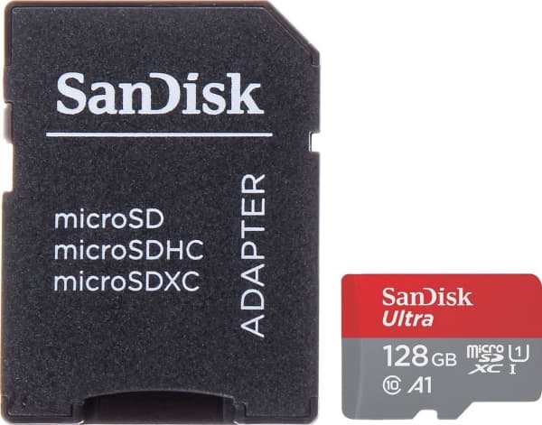 SanDisk Ultra MicroSDXC-kort 128 GB klasse 10 UHS-I/U1 A1 (SD-MICRO-10/128-SAND)