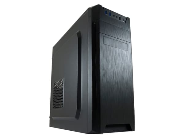 LC Power Classic 7040B - Mid tower - ATX - ingen strømforsyning - svart, børstet aluminiumssvart - USB/lyd