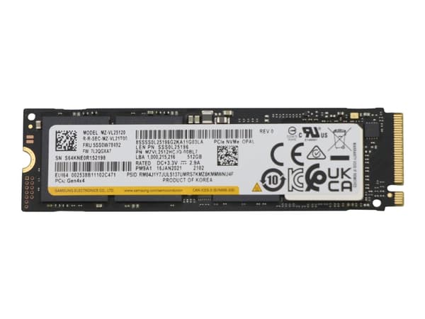 Lenovo SSD M.2 2280 PCIe NVMe 512GB OPAL 2.0 FRU SSD M.2 SSD M.2