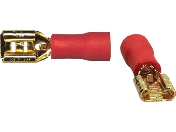 Sinuslive Car HiFi fladstik Sæt med 10 stk. 1.5 mm² 4.8 mm forgyldt