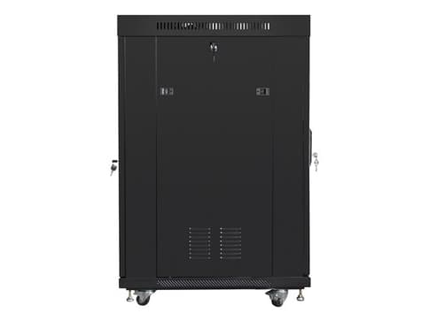 Lanberg - Rack skap - med 4 kjølevifter, display - fritt stående - svart, RAL 9004 - 22U - 19" - for P/N: RSFE-4P-2FE-60, RSFE-8P-2GE-120, RSGE-16, R