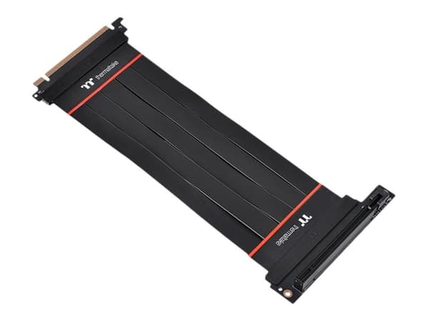 Thermaltake TT Premium PCI-E 4.0 Extender - PCI Express x16 kabel - 164 pin PCI Express (han) til 164 pin PCI Express (hun) vinklet - 1 A - 20 cm - s Sort