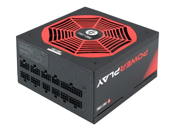 Chieftronic PowerPlay Series 1200W - Strømforsyning (intern) - ATX12V 2.53 - 80 PLUS Platinum - AC 100-240 V - 1200 watt - aktiv PFC Sort, Rød