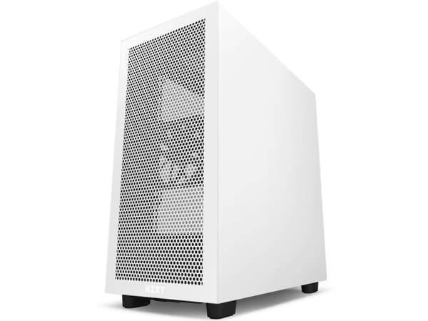 NZXT H7 Flow - Miditower - ATX - Härdat glas - ingen strömförsörjning - matt vit / svart - USB / Audio