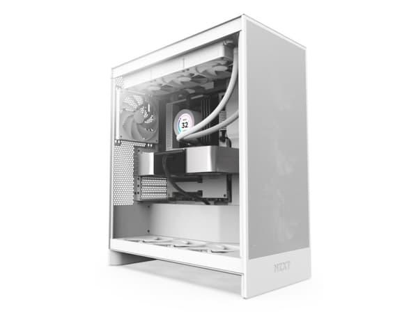 NZXT H7 Flow - Keskitorni - ATX - Karkaistu lasi - Ei virtalähdettä - Valkoinen - USB / Audio