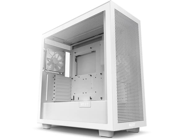 NZXT H7 Flow - Keskitorni - ATX - Karkaistu lasi - Ei virtalähdettä - Valkoinen - USB / Audio