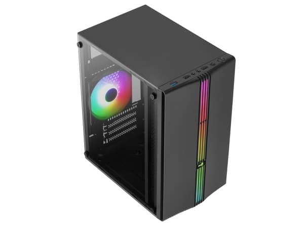 Aerocool PGS Evo Tårn Micro-ATX Ingen strømforsyning Sort