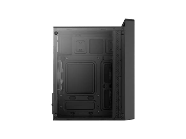 AeroCool PGS C Series CS-109-G-BK-v1 - MT - mini ITX / micro ATX - sidepanel med vindu (herdet glass) - ingen strømforsyning (ATX) - svart - USB/lyd