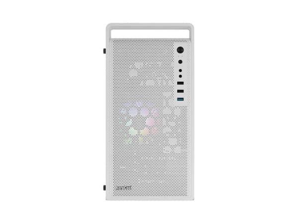 AeroCool PGS C Series CS-109-G-WT-v1 - MT - ATX - sidepanel med vindu (herdet glass) - ingen strømforsyning (ATX) - hvit - USB/lyd