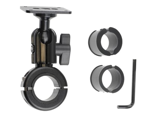 Brodit - Monteringssats (rörfäste, monteringsplatta med 4 mm AMPS-hål) - kraftig - aluminium - svart