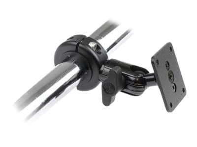 Brodit - Monteringssett (rørmontering, monteringsplate med 4 mm AMPS-hull) - robust - aluminium - svart