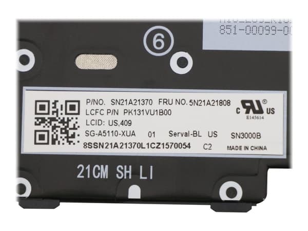 Lite-On - Ersättningstangentbord för bärbar dator - med Trackpoint - bakgrundsbelyst - QWERTY - engelska - svart - för ThinkPad X13 Gen 2 20WK, 20WL
