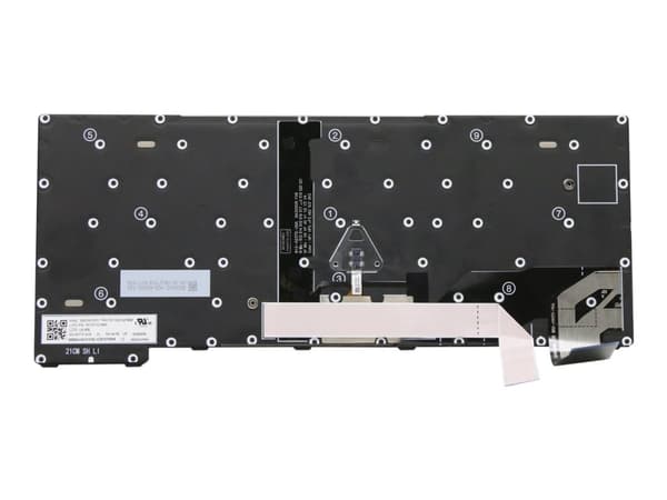 Lite-On - Ersättningstangentbord för bärbar dator - med Trackpoint - bakgrundsbelyst - QWERTY - engelska - svart - för ThinkPad X13 Gen 2 20WK, 20WL