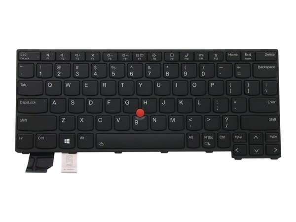 Lite-On - Ersättningstangentbord för bärbar dator - med Trackpoint - bakgrundsbelyst - QWERTY - engelska - svart - för ThinkPad X13 Gen 2 20WK, 20WL