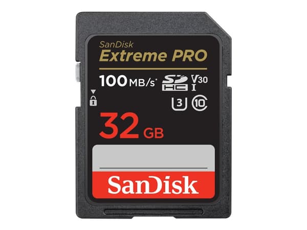 SanDisk Extreme Pro - Flashminnekort - 32 GB - Video Class V30 / UHS-I U3 / Class10 - SDHC UHS-I