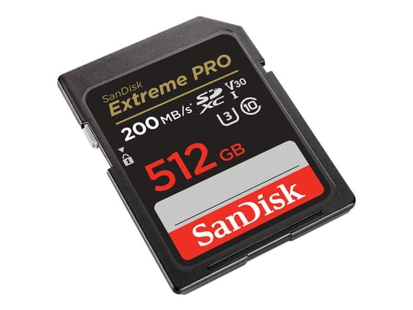 SanDisk Extreme Pro - Flashminnekort - 512 GB - Video Class V30 / UHS-I U3 / Class10 - SDXC UHS-I