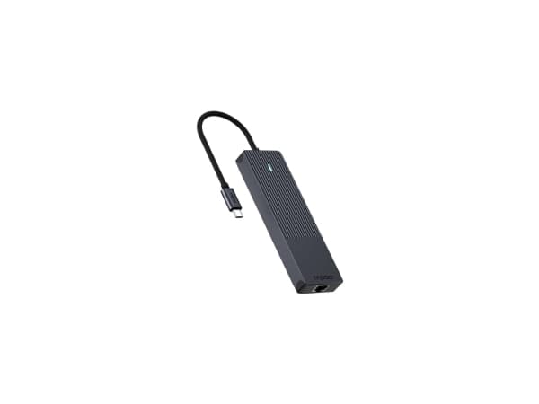 Rapoo UCM-2002, USB Type-C, HDMI, RJ-45, USB 3.2 Gen 1 (3.1 Gen 1), USB Type-C, Mies, Musta, 5 Gbit/s, 7,5 W