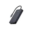 Pikkukuva 1 / 5: Rapoo UCM-2005, USB Type-C, 3,5 mm, DisplayPort, HDMI, RJ-45, USB 3.2 Gen 1 (3.1 Gen 1), USB Type-C, Mies, Musta, 115 mm, 60 mm