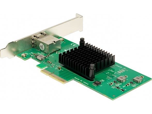 Inter-Tech ST-7267, PCIe, RJ-45, PCI 2.0, Vihreä, Hopea, PC, Passiivinen