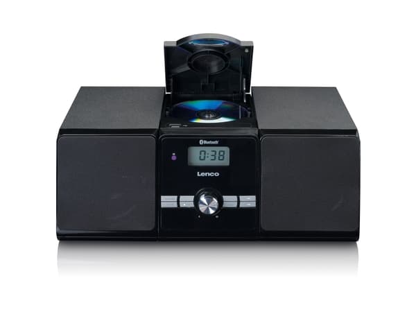 Lenco MC-030BK, Hjemmelydanlegg (mikro), Sort, 1 disker, Topp, 10 W, FM