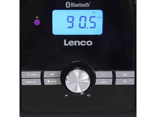 Lenco MC-030BK, Hjemmelydanlegg (mikro), Sort, 1 disker, Topp, 10 W, FM