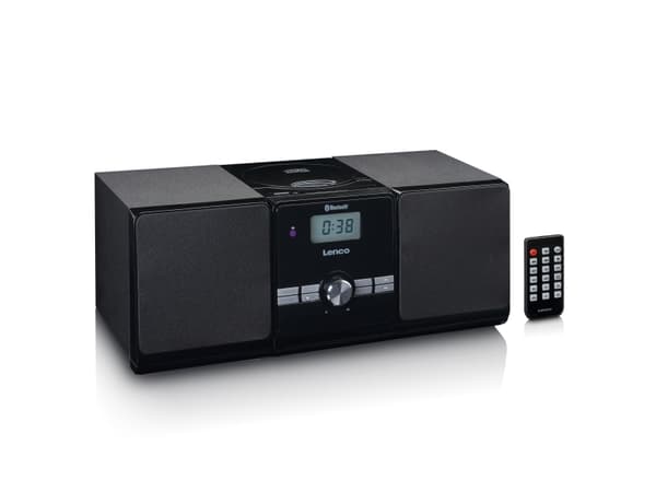 Lenco MC-030BK, Hjemmelydanlegg (mikro), Sort, 1 disker, Topp, 10 W, FM