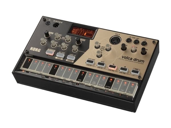 Korg volca drum, Digital synthesizer, Beige, Svart, Grå, AC, Batteri, AA, 193 mm, 115 mm