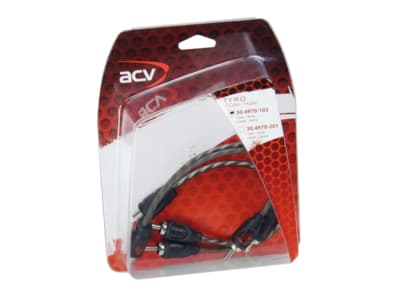 ACV 30.4970-102, RCA, Hankjønn, 2 x RCA, Hunkjønn, 0,3 m, Sort