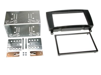 ACV Facia plate 2-DIN, Ramme, Mercedes CLK:2004, 2005, 2006, 2007, 2008, 2009, 2010, Sort, Metalli, Metalli, Fuld ramme