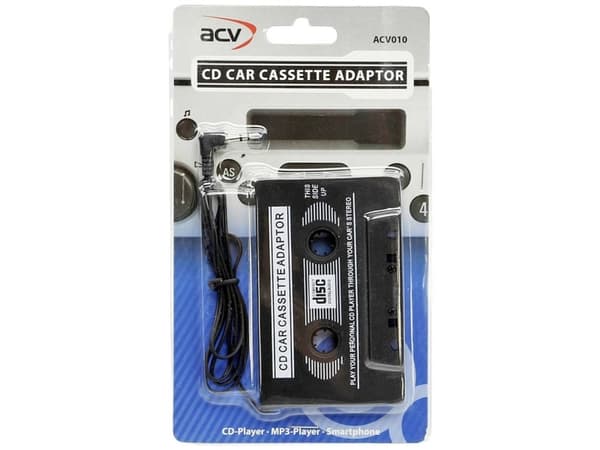 ACV AD-CAS-1, 3.5 mm (1/8"), Musta, CD-Player, MP3-Player, Smartphone