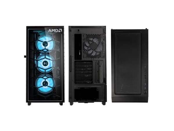 Kolink Observatory Y AMD SE RGB - Mid tower - utökad ATX - genomskinlig sidopanel (härdat glas) - ingen strömförsörjning (ATX) - svart - USB/ljud