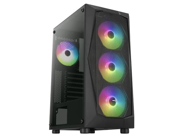 Aerocool Falcon-A-BK-v2, PC, Svart, ATX, micro ATX, Mini-ITX, ABS, SPCC, Stål, 15,7 cm, 29 cm Svart