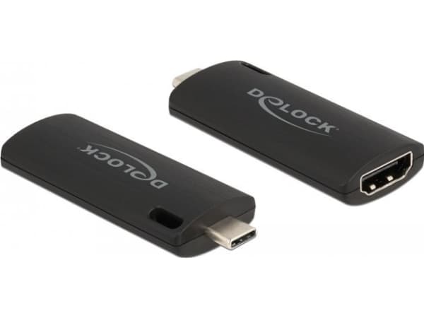 Delock - Videoopptaksadapter - USB-C 2.0 - svart