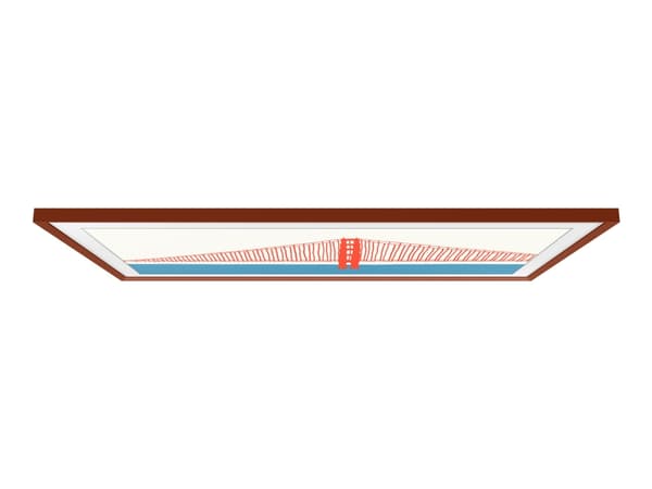 Samsung - Dekorativ ramme for TV - 65" - fasmursteinsrød - for Samsung GQ65LS03AAU, QE65LS03AAU, QE65LS03AU, QN65LS03AAF