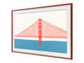 Miniatyrbilde 1 av 5: Samsung - Dekorativ ramme for TV - 65" - fasmursteinsrød - for Samsung GQ65LS03AAU, QE65LS03AAU, QE65LS03AU, QN65LS03AAF